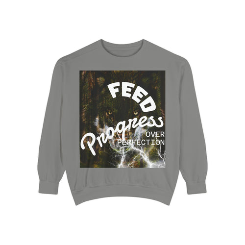 "Feed Progress Over Perfection" Wolf Spirit T-Shirt - Embrace Your Wild Growth