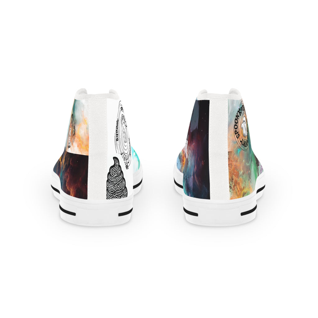 Artistic Men's High Top Sneakers - Trendy Footwear for Style Lovers, Casual Wear, Gift for Her, Unique Graphic Design
