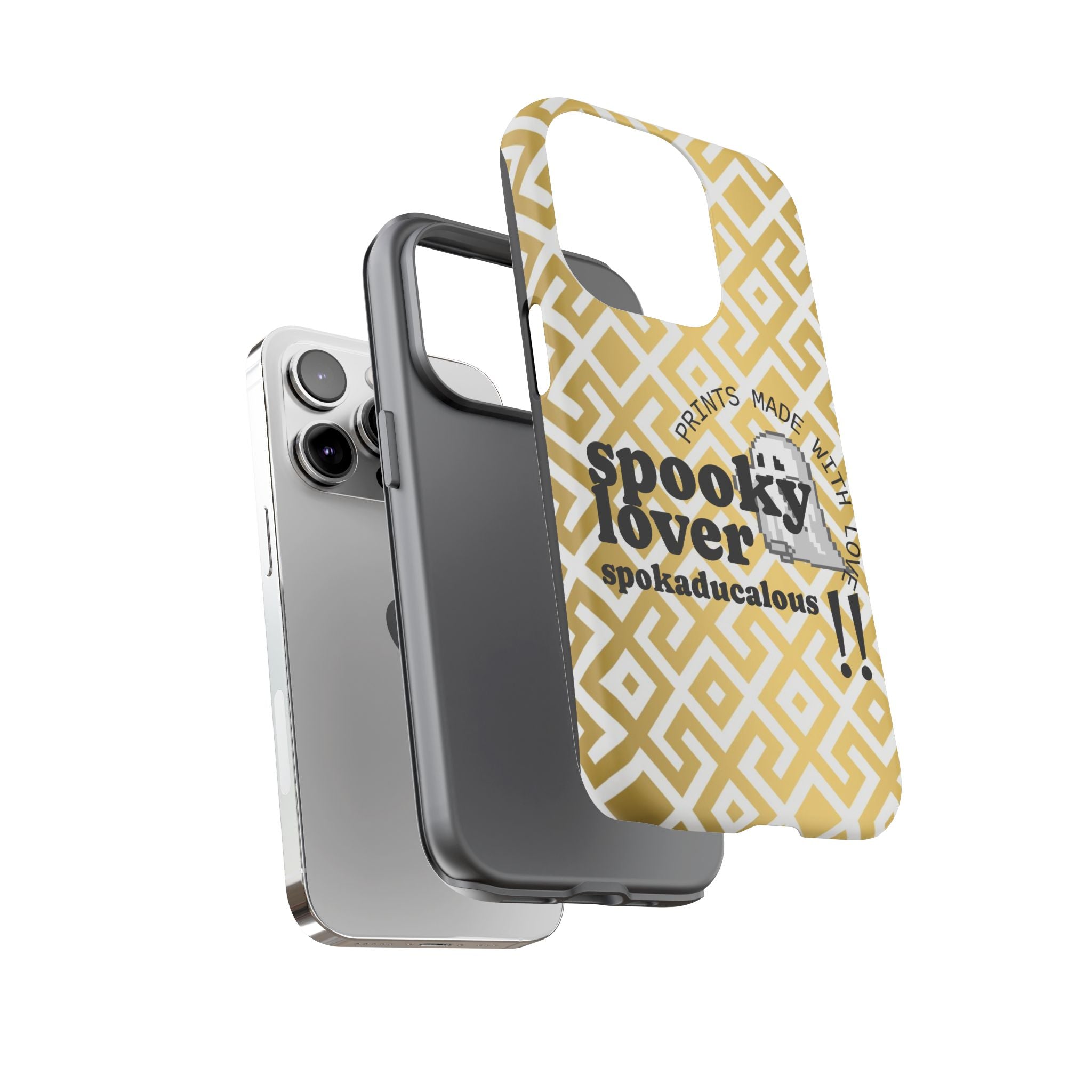 Spooky Lover Phone Case, Cute Ghost Print,