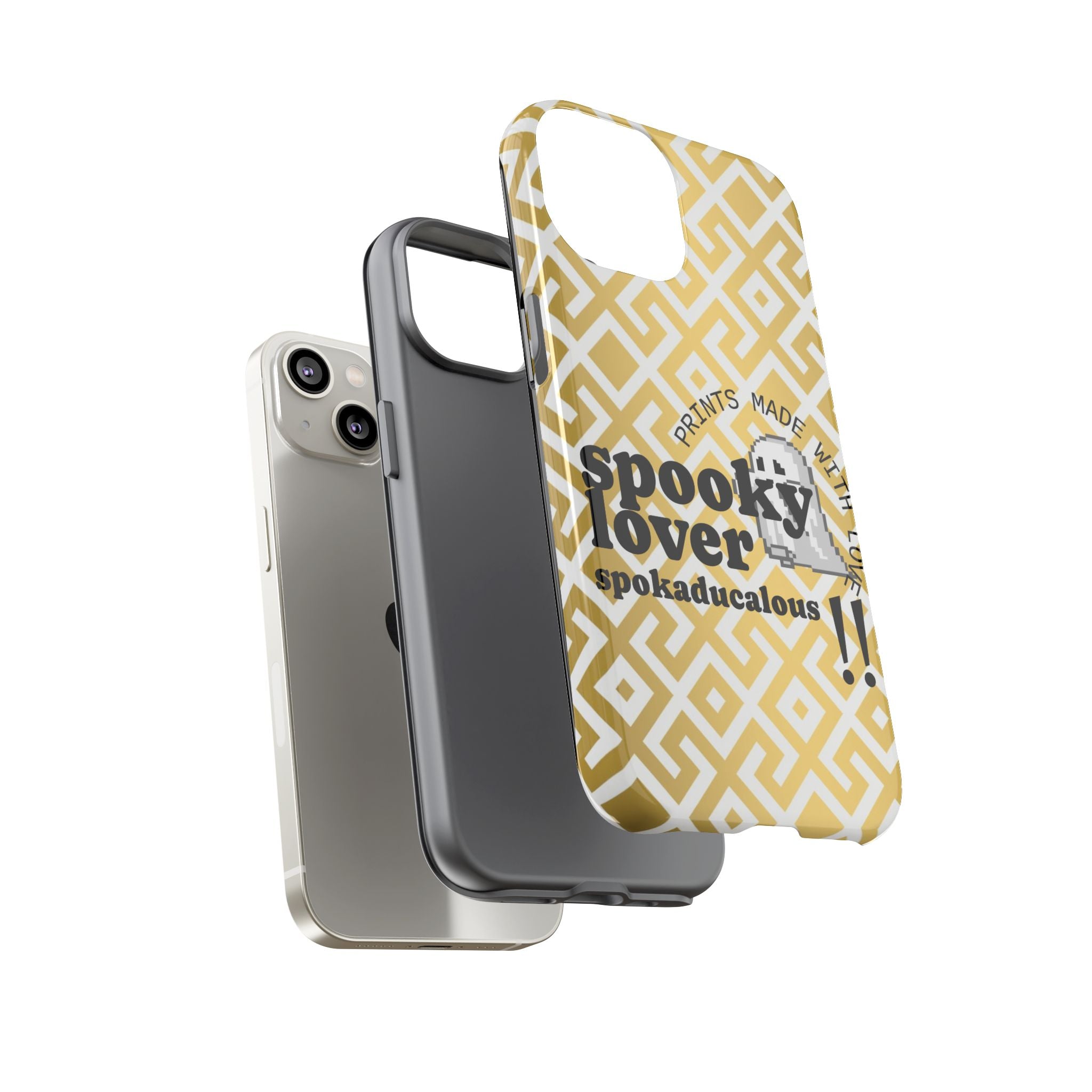 Spooky Lover Phone Case, Cute Ghost Print,