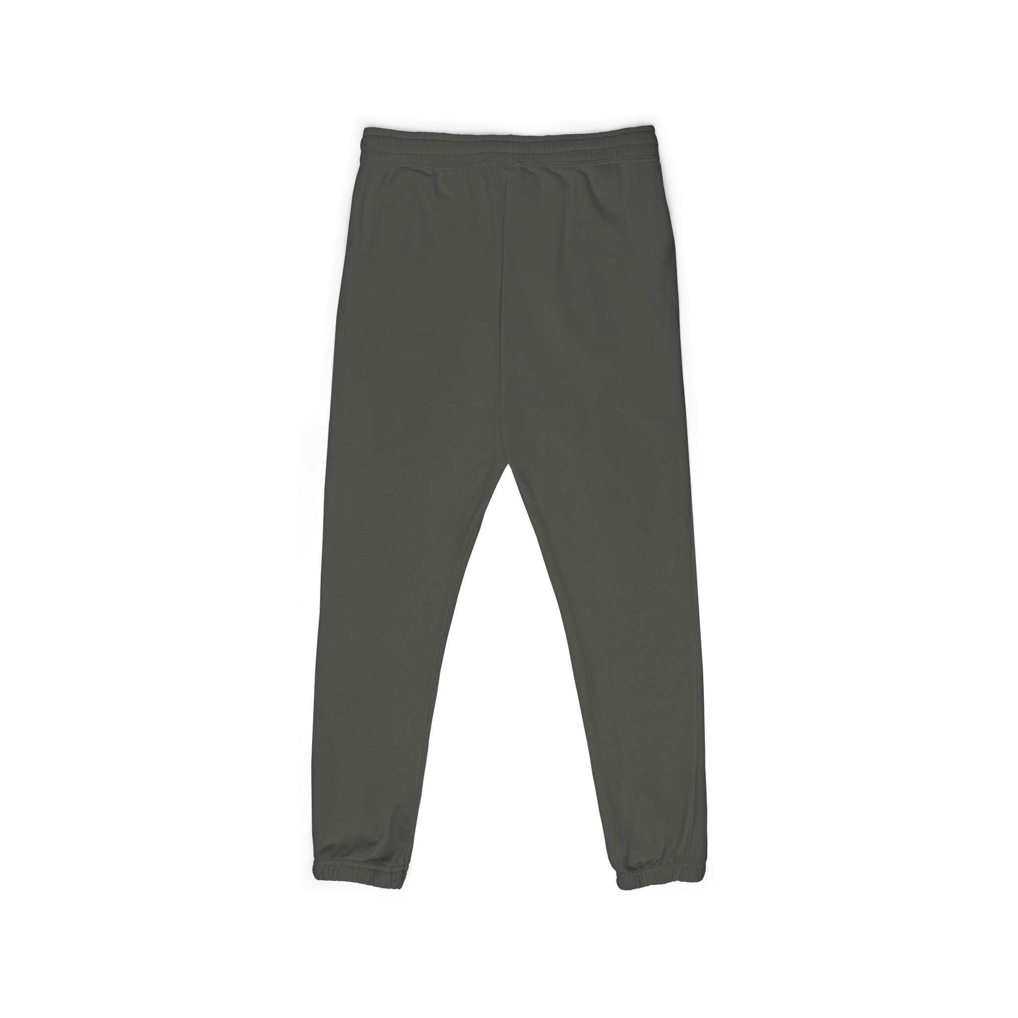 Dark gray sweatpants on a white background