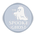 Circular sticker with a ghost illustration and text 'The Spooky Ghost' on a light blue background logo of www.thespookyghost.com